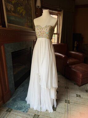 NWT Alyce Paris 35620 Beaded Chiffon Prom Dress - Size 2